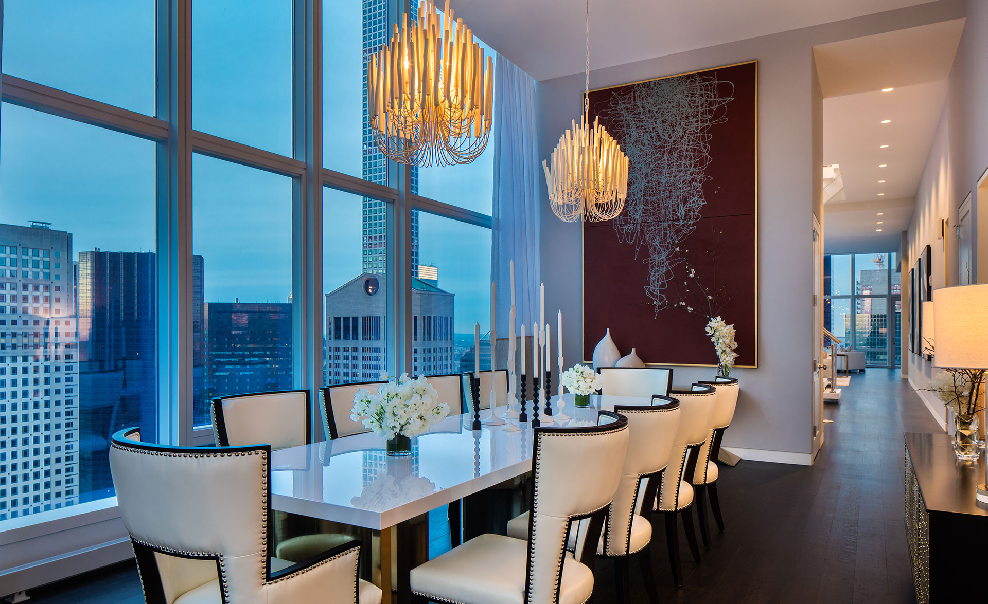 luxury modern penthouse dining room