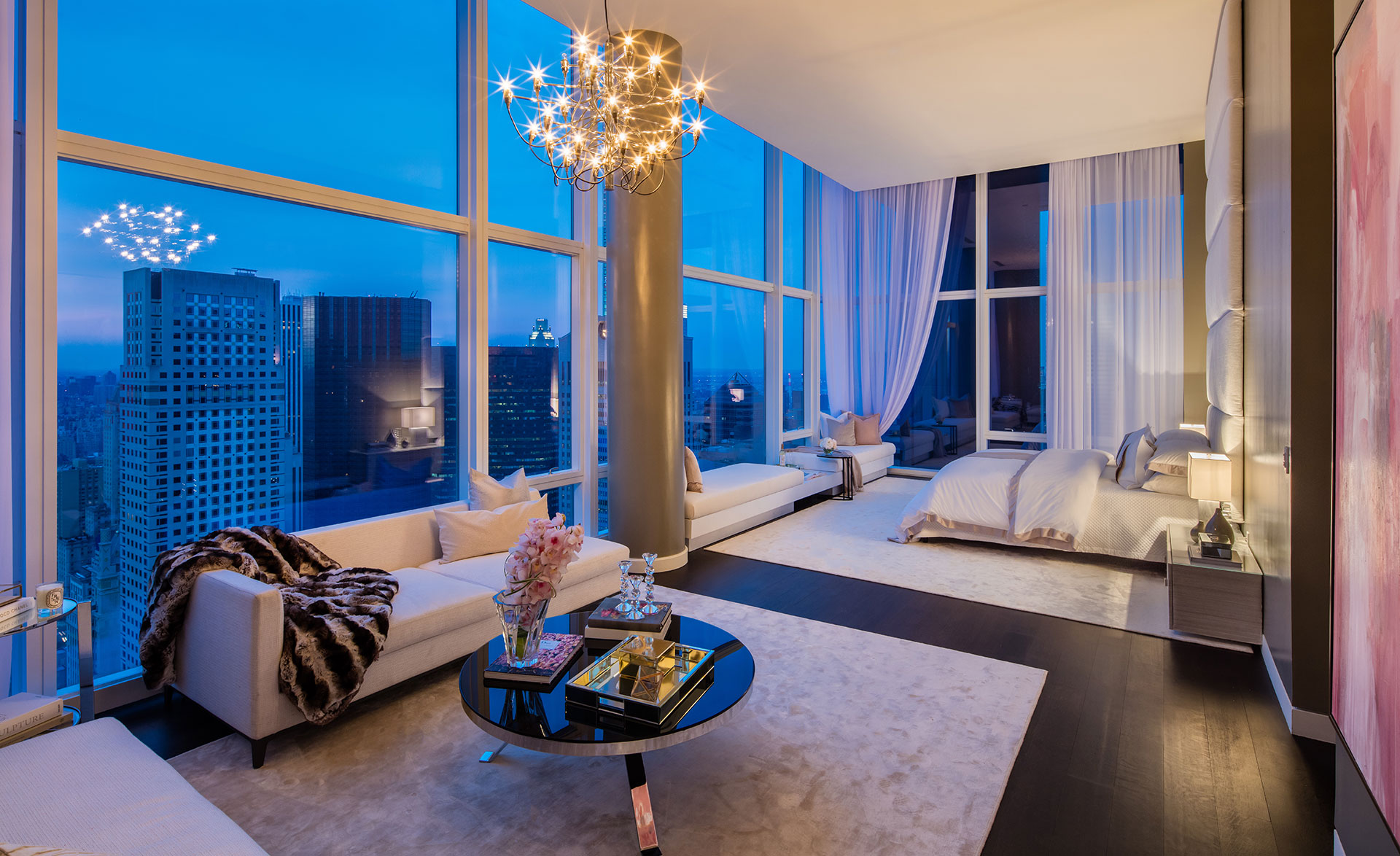 Baccarat Penthouse New York Master Bedroom Luxury Homes